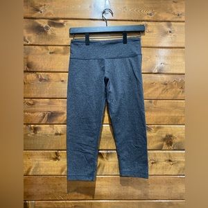 Lululemon Heathered Grey Wunder Under Crop Legging 19”
